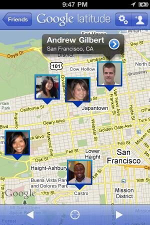 Stalk your Friends: Google Introduces Latitude iPhone app