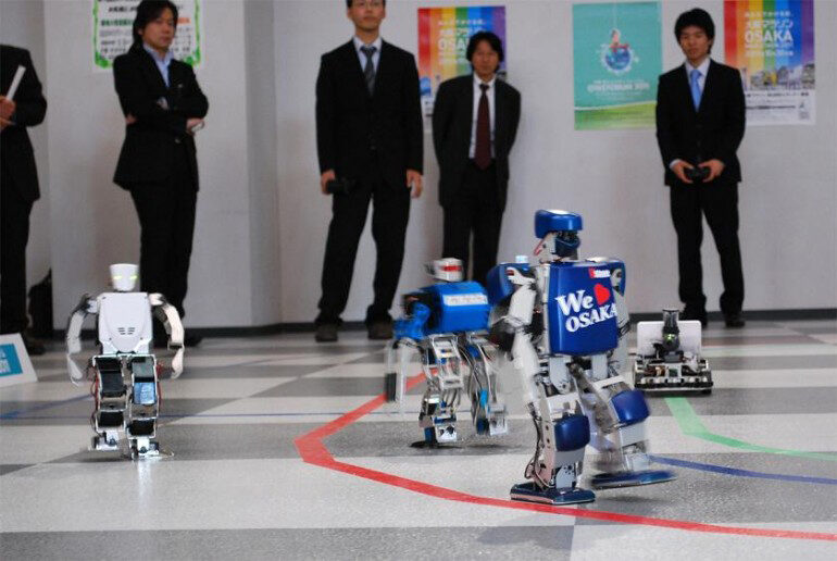 Humanoid Wins Robot Marathon