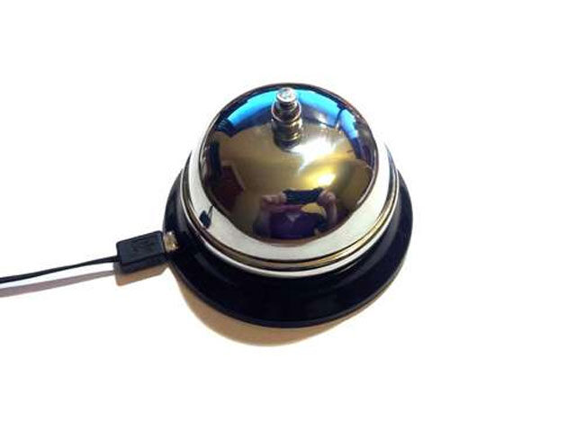 Cool Real Bell Connects to Computer via USB and sends Email Notification