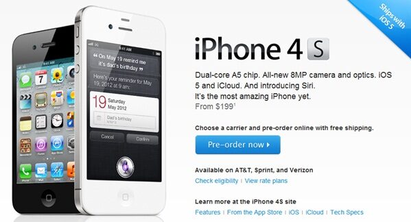Apple gets 1 Million iPhone 4S Preorders in Just One Day